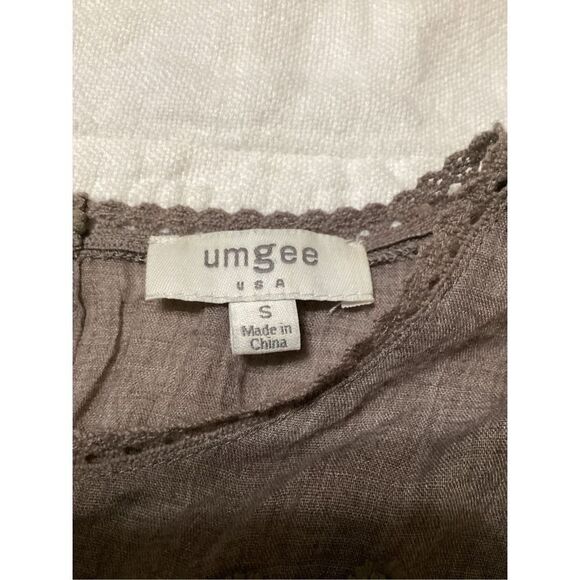 Umgee Peasant Mini Dress With Lace Bodice S - Picture 6 of 10